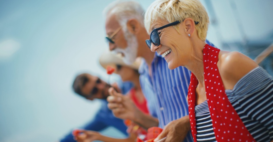 Family enjoying summer vacation.
